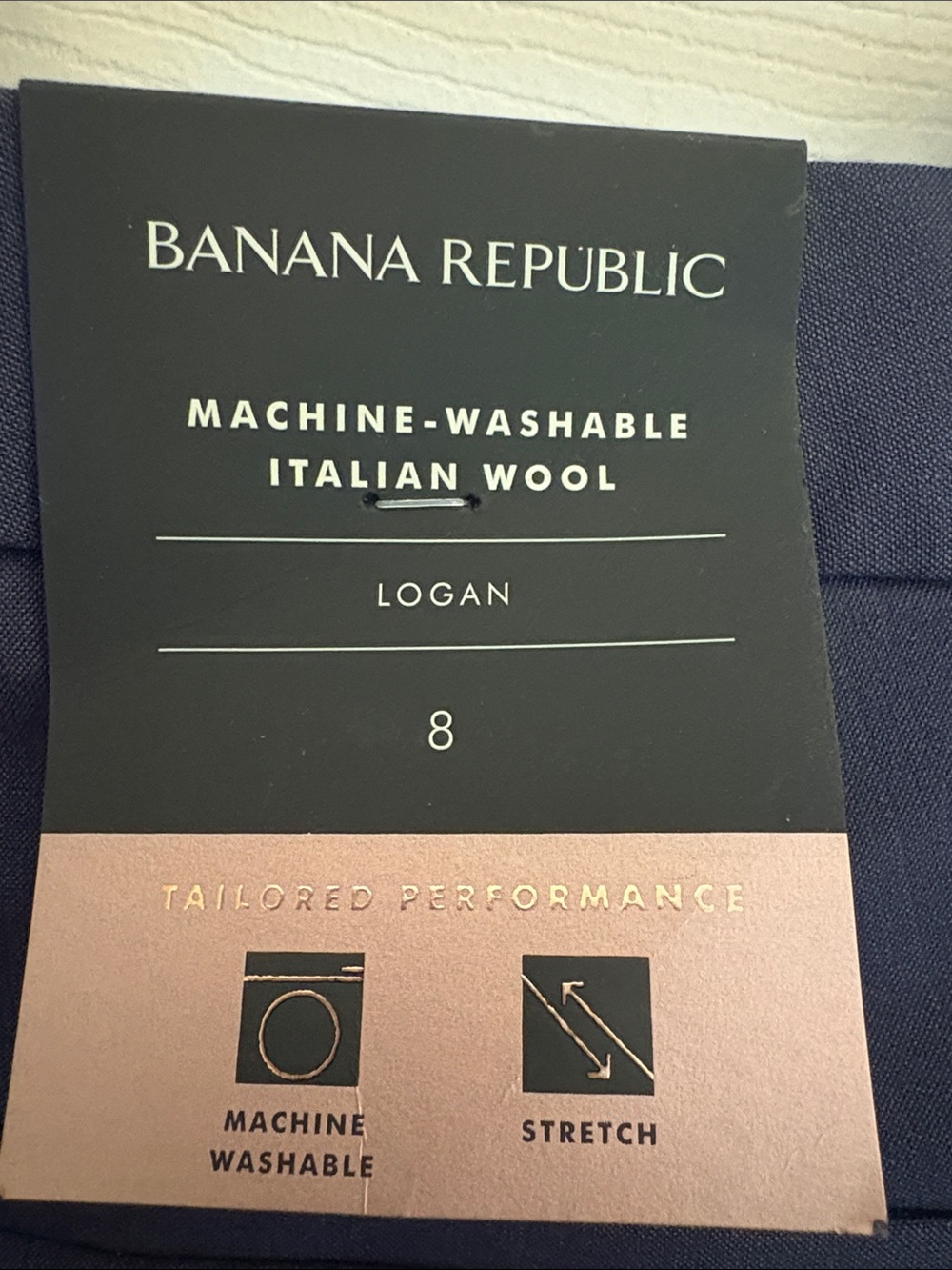 Banana Republic NWT women’s dress pants Logan Navy size 8 brand new machine wash - Picture 8 of 9